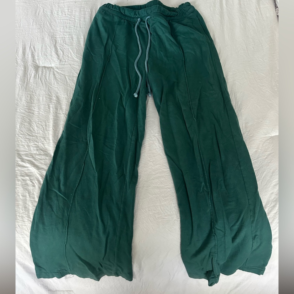 UO Forest Green Flared Sweat Pants